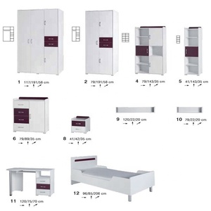 Conjunto de muebles modernos para niños, cama de madera de paquete estándar de alta calidad, dormitorio para apartamento y dormitorio - Product Image 6