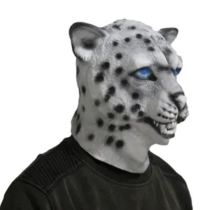 Cheetah Jungle Zoo Tier Leopard Maske Adult Latex Jaguar Kostüm Prop Maske