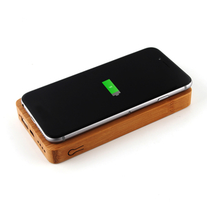 Bambou Qi Puissance Banque, externe Batterie Soutien Qi De Charge Pack Chargeur Sans Fil Puissance Banque - Product Image 1