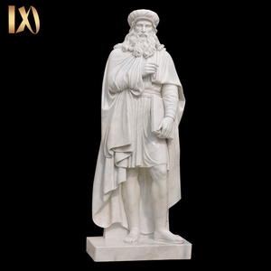 Giardino intagliato a mano in marmo bianco romano famoso vecchio uomo mannequin statua - Product Image 1