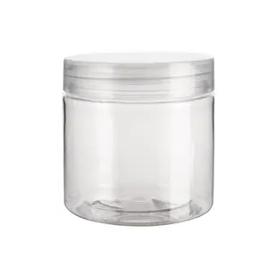 200g 250g plastic round clear pet jar