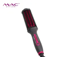 Best Hair Straightener Brush Fashion Purple Electric Hair Straightener With Comb Teeth Wholesale