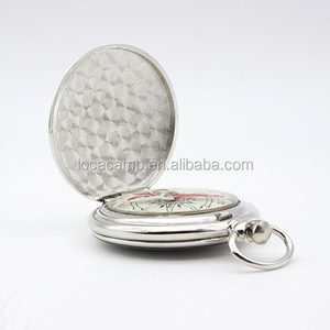 Mini montre de poche en argent/doré, <span class=keywords><strong>boussole</strong></span>, porte-clés, cadeau de randonnée en plein air, logo OEM personnalisable, lumineux, étanche, portable - Product Image 2