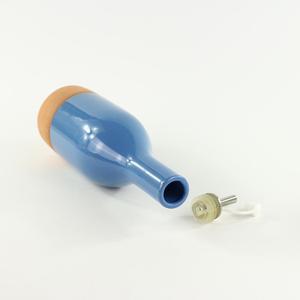 Bella Bottiglia Blu per Olio d'Oliva <span class=keywords><strong>in</strong></span> Terracotta Smaltata per la Cucina - Product Image 1