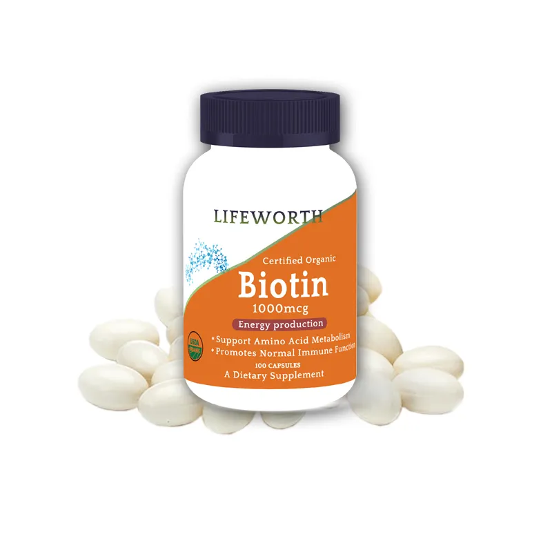 Lifeworth Biotin (Vitamin H) Viên Nang Softgel Cho Tóc Móng Tay Và Da