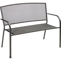 Extérieur Jardin Patio En Métal Double Fauteuil