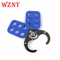 NT-H01 1'' 25mm 6 trous Serrure à loquet de sécurité en acier revêtu de PA bleu, déverrouillage par clé, OEM, loquet de sécurité