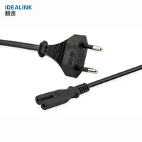 Nuevo diseño barato 2 pin cable de alimentación de CA con enchufe europeo cable de alimentación para el mercado de la UE