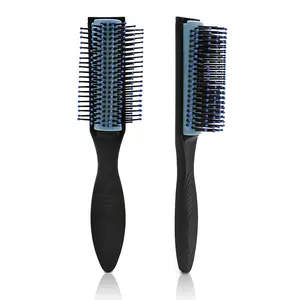 ลูกบอลไนลอนเคล็ดลับฟันทนความร้อน Hairbrush เปียกผมเป่าแห้งแปรง Professional 9 แถวจัดแต่งทรงผมหวีผม