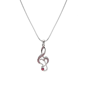 Sanlan — collier Musical élégant en argent pour femmes, symbole Musical, triple claquette, musique, Note G, N1102611 - Product Image 4