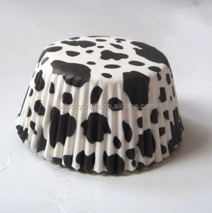 Leopard White Cow Animal Print Grease ProofPaper <strong>Cupcake</strong> Liners Muffin Baking Cups Cake <strong>Cases</strong> for Bakery Birthday Party Supply - Product Image 1