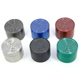 2.5-inch four-layer creative maze design zinc alloy Smoke grinder grinders in ready to ship 7702