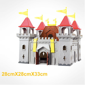 Ensemble de blocs de construction de château médiéval à faire soi-même avec des chevaliers, des soldats et des figurines de catapulte pour un jeu imaginatif et le développement STEM - Product Image 3