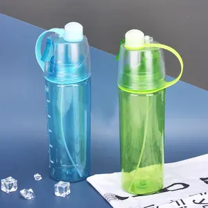 नई उत्पाद कस्टम लोगो स्प्रे पीने दो प्रयोजनों प्लास्टिक की पानी की बोतल