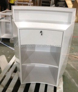 2017 blanco curverd mostradores <span class=keywords><strong>de</strong></span> recepción recepción del spa moderno escritorio mostrador <span class=keywords><strong>de</strong></span> recepción para el salón utilizado - Product Image 4