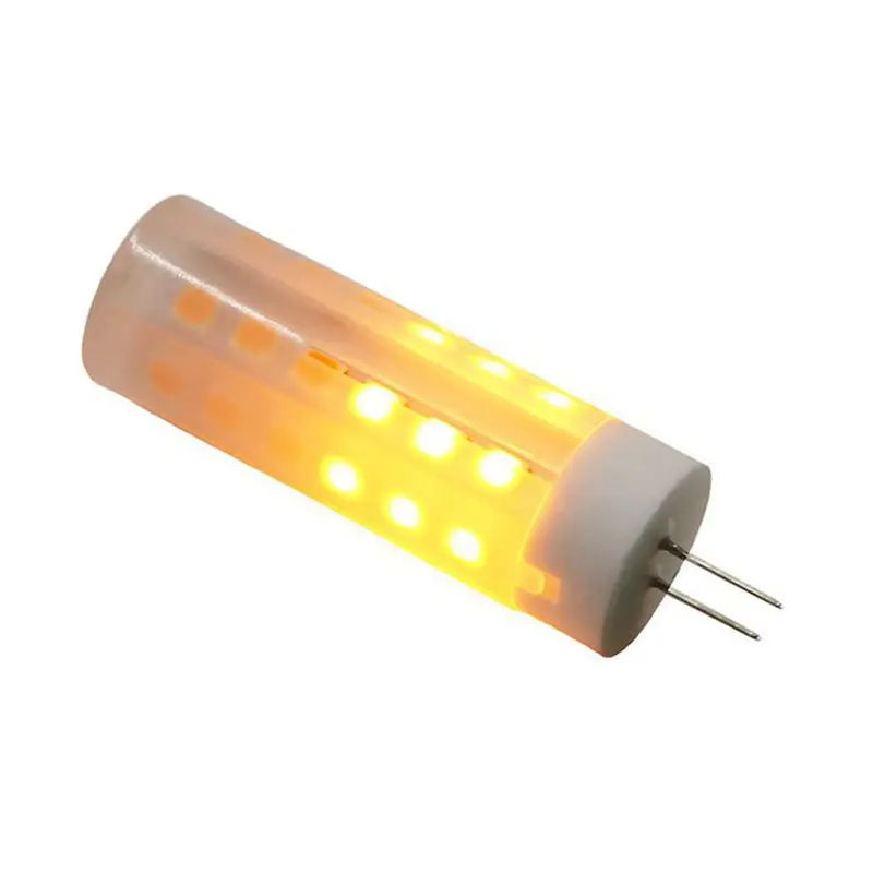 Mini lâmpadas de luz cintilante dc12v ac12v 12 volts, chama cintilante g4 12 v, led