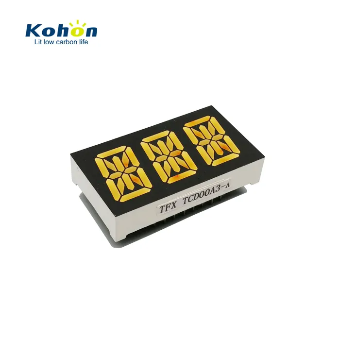 Chất Lượng Tuyệt Vời 0.6 Inch Bảy Phân Đoạn 3 Bit 16 Pin Ống Kỹ Thuật Số Màu Cam 16 Phân Đoạn LED Hiển Thị Phổ Biến Cathode Time Digit Tube