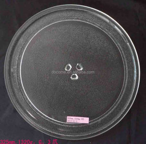 12.8 '' / 32.5cm pezzo di ricambio per forno a microonde piastra girevole in vetro borosilicato 3 fissatori parti a microonde 325mm - Product Image 2