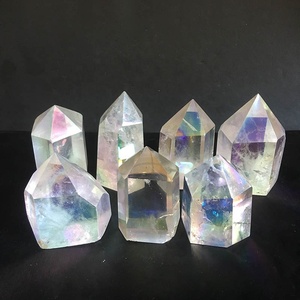 Tour à quartz de l'ange aura, <span class=keywords><strong>point</strong></span> en cristal <span class=keywords><strong>clair</strong></span>, galvanisé personnalisé, livraison gratuite - Product Image 5