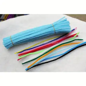 Cheap Colorful 5MM Chenille Pipe Cleaners Craft Wire Pipe Cleaners for DIY 30 cm length ( 12 inch)