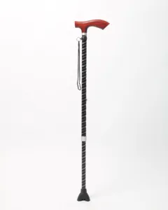 Bastão de caminhada ajustável, leve de alumínio com alça derby ergonômica-auxílio diário ideal para a mobilidade limitada