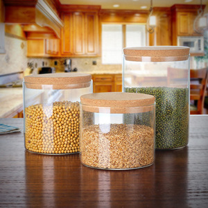3 oz Transparency <strong>Spaghetti</strong> Nuts Glass <strong>Jar</strong> with Cork Lid - Product Image 6