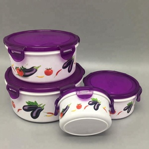 4 túi Nhỏ Vòng nhựa Bữa Ăn Chuẩn Bị <span class=keywords><strong>Container</strong></span> với khóa Nắp-Thực Phẩm Lưu Trữ <span class=keywords><strong>Container</strong></span> - Product Image 1