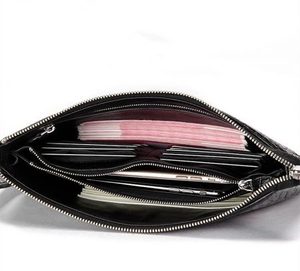 Grande Capacità di Coccodrillo Sacchetto di Frizione Della Busta, Portafoglio di Business Valigetta Grande Raccoglitore Con La Cinghia - Product Image 4