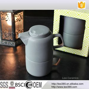 Té para un set al por mayor <span class=keywords><strong>con</strong></span> láser de acero inoxidable filtro gris <span class=keywords><strong>mate</strong></span> taza de té diseño recto para Home Hotel Oficina - Product Image 1