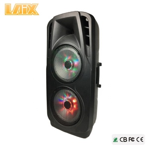 Laix DP-A9ลำโพงพกพาขนาด15นิ้วคู่พร้อมไฟ Led พร้อมรถเข็นและล้อลำโพงกลางแจ้ง<span class=keywords><strong>คาราโอเกะ</strong></span> - Product Image 2