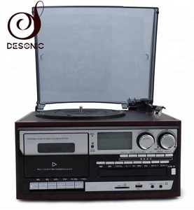 DESONIC Compact <span class=keywords><strong>CD</strong></span> MP3 bt Platine Tourne-Disque avec <span class=keywords><strong>Cassette</strong></span> et d'enregistrement USB AM/FM <span class=keywords><strong>Radio</strong></span> AVEC Haut-parleurs gramophone - Product Image 3