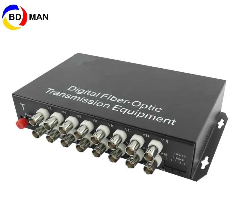 MP4 Zu MP5 Video Converter 16Ch Multi-Funktion Video Audio Daten Optic Transmitter Und Empfänger