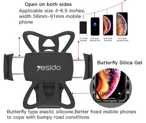 Sannce — <span class=keywords><strong>support</strong></span> universel de <span class=keywords><strong>smartphone</strong></span> Fcc Rohs, pour Smartphones, moto et <span class=keywords><strong>vélo</strong></span> de randonnée en plein air, socle pour téléphone portable - Product Image 4