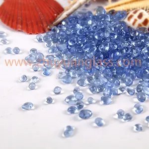 Pas cher recyle 3-6mm 6-9mm Ciel bleu couleur piscine décoratif en verre perles