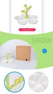 Écologique réutilisable coloré belle <span class=keywords><strong>pas</strong></span> <span class=keywords><strong>cher</strong></span> en plastique assiette de fruits pour vente - Product Image 3