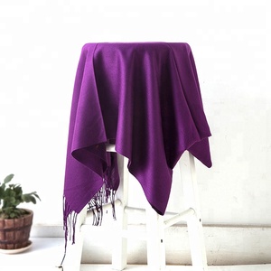 Scialli invernali da <span class=keywords><strong>donna</strong></span> di alta qualità in <span class=keywords><strong>lana</strong></span> di colore semplice in poliestere imitazione Cashmere Pashmina <span class=keywords><strong>sciarpa</strong></span> - Product Image 5