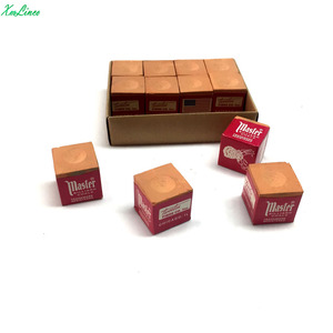 Craie de billard Lincos Master, boîte de 12 pièces, marron, durable, pour les jeux de snooker et de billard - Product Image 2