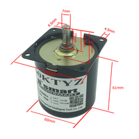 Bringsmart — moteur synchrone 60KTYZ, 110V, 2.5 à 110 tr/min, AC, faible vitesse, moteur d'engrenage en métal, monophasé pour rideau de barbecue, livraison gratuite