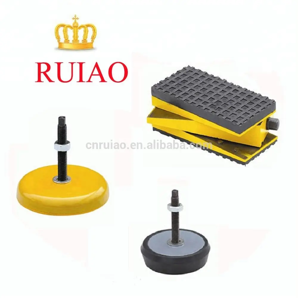 Adjustable bolt machine base rubber anti-vibration pad