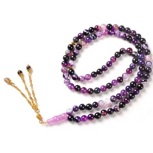 YS260 Wholesale alibaba purple agate muslim wedding chain tasbih gift tesbih 99