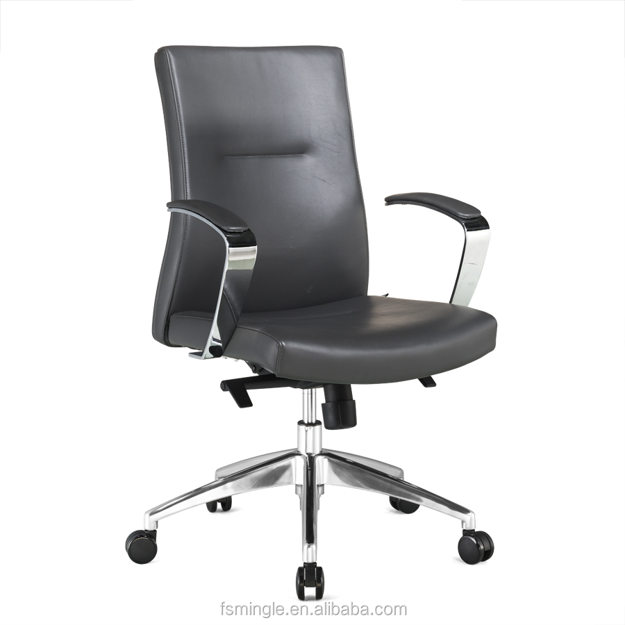 Foshan mingle high back PU leather office chair with armrest metal