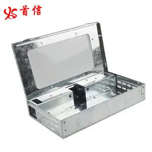 Industrial clear window reusable multi-catch metal mouse trap