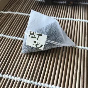 Mısır lifi çayı çantası biyobozunur boş piramit çay poşetleri ısı yalıtımlı örgü ısı mühür filtre torbası