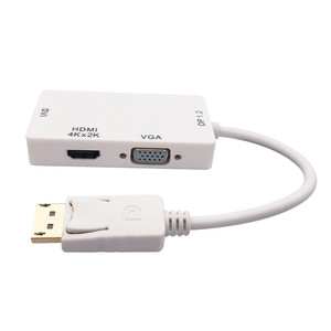 4k nam nữ 3-in-1 dp chuyển đổi <span class=keywords><strong>Adapter</strong></span> hỗ trợ 1080P Màn hình máy tính máy chiếu PVC USB Loại C HDMI <span class=keywords><strong>DVI</strong></span> dp trong/Đồng - Product Image 5