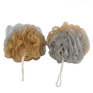 Bianco colorato luffa esfoliante morbido bagno doccia spugna Pouf fornire tutti i colori Pantone come richiesta del compratore - Product Image 1