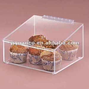 Étagère de présentation pliable moderne en acrylique transparent pour supermarché, pour cupcakes et <span class=keywords><strong>pain</strong></span>, organisateur de bacs, armoire - Product Image 5