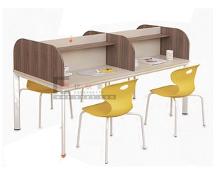 Alta qualidade biblioteca mobiliário madeira estudo partição leitura mesa e cadeira