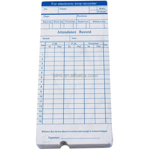 100 cái/gói thời gian thẻ/Punch thẻ giấy cho <span class=keywords><strong>bimi</strong></span> Thời gian ghi C100 - Product Image 1