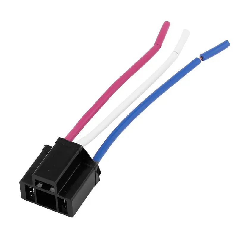 Pabrik Alarm mobil keramik H4 Relay Socket Connector Harness Cable 3 pin kawat keramik H4