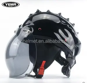 DOT Decorative Skull Helmet open face helmet ,cool stylish motorcycle helmets,unique motorcycle half helmets moto cross YM-333